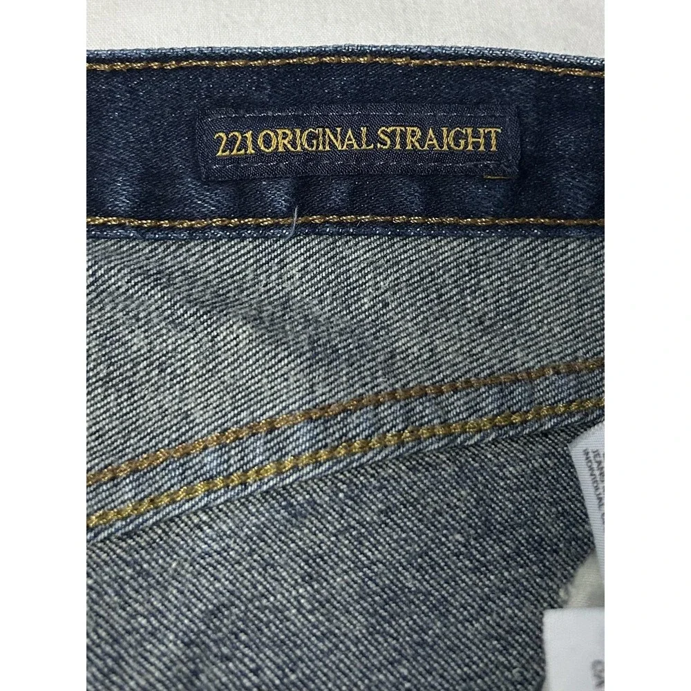 Lucky Brand 221 Original Straight Jeans Mens 38x30 (38x29) Blue Med Wash Stretch